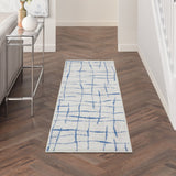 Nourison Whimsicle WHS09 Machine Made Power-loomed No Border Indoor Only Modern  Rug Ivory Blue, Ivory Blue 100% Polypropylene 99446832948