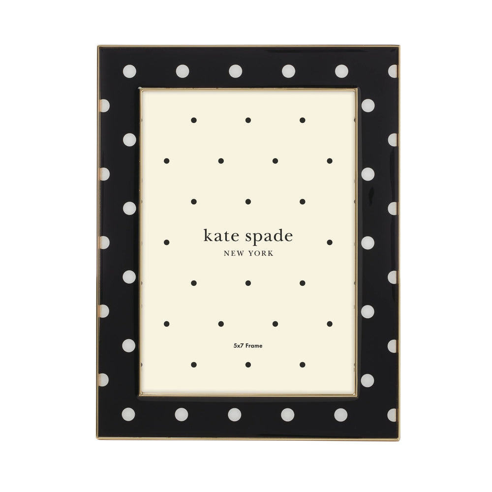 Lenox Kate Spade Sitting Pretty 5x7 Dot Frame GOLD PLTD METAL 897448