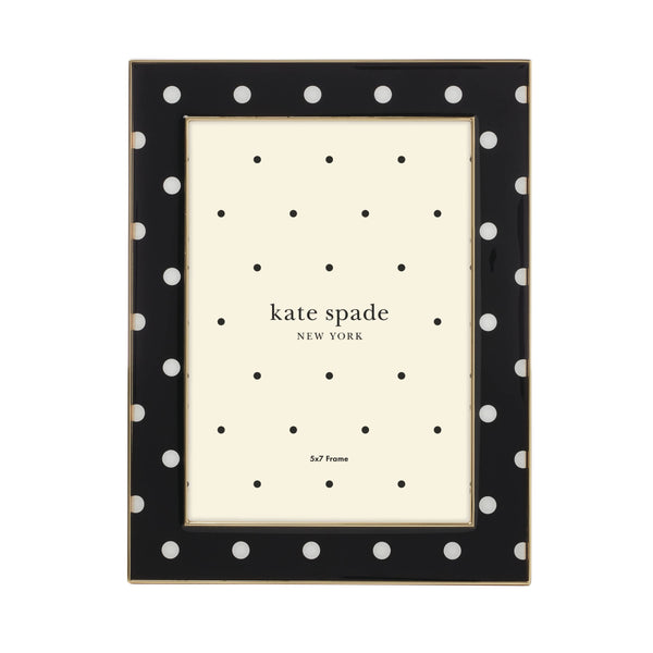 Lenox Kate Spade Sitting Pretty 5x7 Dot Frame GOLD PLTD METAL 897448