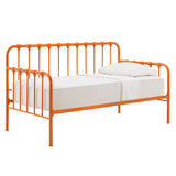 Homelegance By Top-Line Varden Metal Daybed with Lift-up Trundle Orange Metal