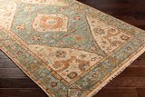 Biscayne BSY-2301 8' x 10' Handmade Rug BSY2301-810  Aqua, Ivory, Grass Green, Tan Surya