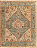 Biscayne BSY-2301 8' x 10' Handmade Rug BSY2301-810  Aqua, Ivory, Grass Green, Tan Surya