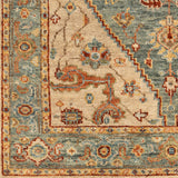 Biscayne BSY-2301 8' x 10' Handmade Rug BSY2301-810  Aqua, Ivory, Grass Green, Tan Surya