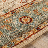 Biscayne BSY-2301 8' x 10' Handmade Rug BSY2301-810  Aqua, Ivory, Grass Green, Tan Surya