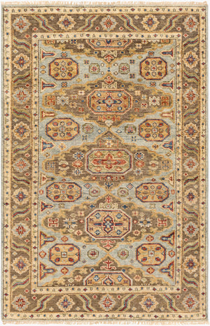 Surya Biscayne Handmade 2' X 3' Wool Rug - Luxurious Medium Pile With Fringe, Perfect For Any Room Aqua Nz Wool Bsy2303-23