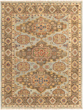 Biscayne BSY-2303 8' x 10' Handmade Rug BSY2303-810  Aqua, Bright Yellow, Rust, Ivory, Blue, Olive Surya