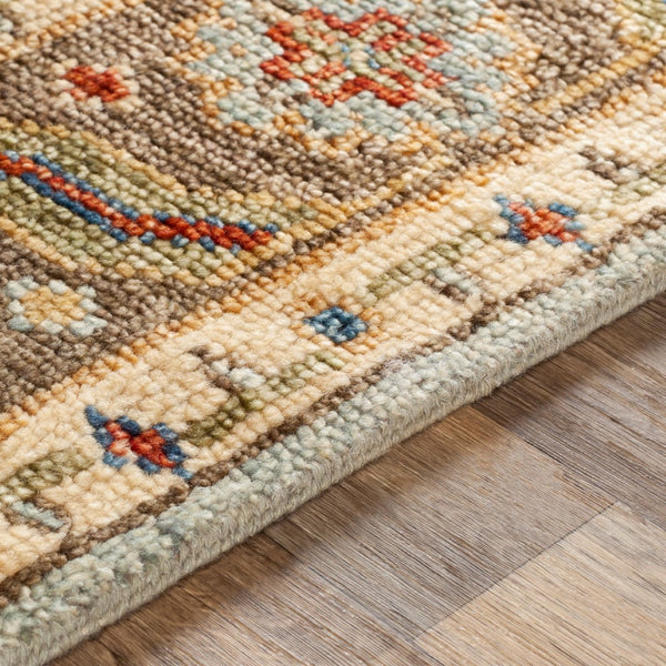 Surya Biscayne Handmade 2' X 3' Wool Rug - Luxurious Medium Pile With Fringe, Perfect For Any Room Aqua Nz Wool Bsy2303-23