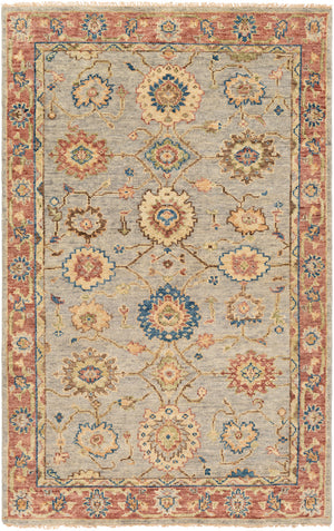 Biscayne BSY-2304 6' x 9' Handmade Rug BSY2304-69  Blue, Olive, Grass Green, Brown, Bright Yellow, Rust Surya