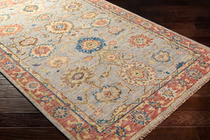 Biscayne BSY-2304 8' x 10' Handmade Rug BSY2304-810  Blue, Olive, Grass Green, Brown, Bright Yellow, Rust Surya