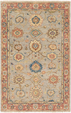 Surya Biscayne Handmade 2' X 3' Wool Rug - Luxurious Medium Pile With Fringe, Perfect For Any Room Blue Nz Wool Bsy2304-23