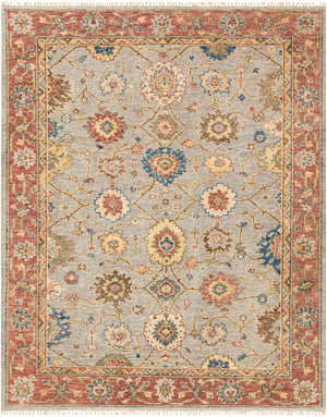 Biscayne BSY-2304 8' x 10' Handmade Rug BSY2304-810  Blue, Olive, Grass Green, Brown, Bright Yellow, Rust Surya