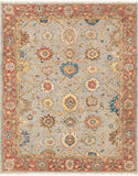 Biscayne BSY-2304 8' x 10' Handmade Rug BSY2304-810  Blue, Olive, Grass Green, Brown, Bright Yellow, Rust Surya