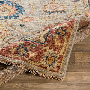 Biscayne BSY-2304 8' x 10' Handmade Rug BSY2304-810  Blue, Olive, Grass Green, Brown, Bright Yellow, Rust Surya