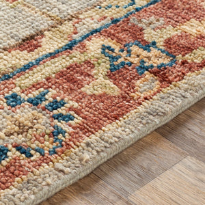 Surya Biscayne Handmade 2' X 3' Wool Rug - Luxurious Medium Pile With Fringe, Perfect For Any Room Blue Nz Wool Bsy2304-23