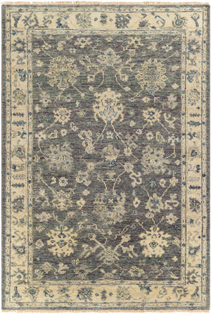 Biscayne BSY-2307 6' x 9' Handmade Rug BSY2307-69  Charcoal, Black, Yellow, Slate, Dark Blue Surya