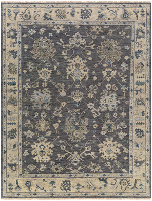 Biscayne BSY-2307 8' x 10' Handmade Rug BSY2307-810  Charcoal, Black, Yellow, Slate, Dark Blue Surya