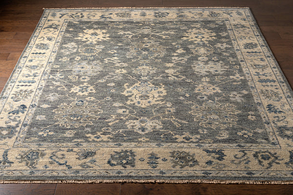 Biscayne BSY-2307 8' x 10' Handmade Rug BSY2307-810  Charcoal, Black, Yellow, Slate, Dark Blue Surya
