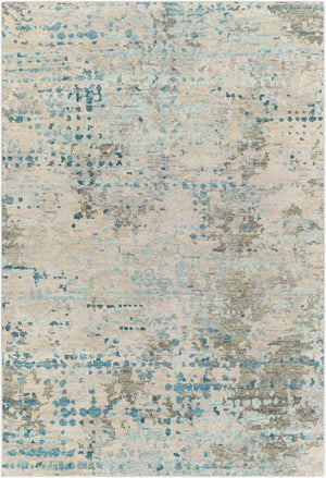 Surya Biscayne Handmade 2' X 3' Wool Rug - Luxurious Medium Pile With Fringe, Perfect For Any Room Deep Teal Nz Wool Bsy2308-23