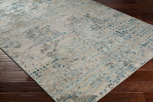 Surya Biscayne Handmade 2' X 3' Wool Rug - Luxurious Medium Pile With Fringe, Perfect For Any Room Deep Teal Nz Wool Bsy2308-23