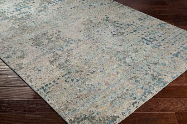 Surya Biscayne Handmade 2' X 3' Wool Rug - Luxurious Medium Pile With Fringe, Perfect For Any Room Deep Teal Nz Wool Bsy2308-23