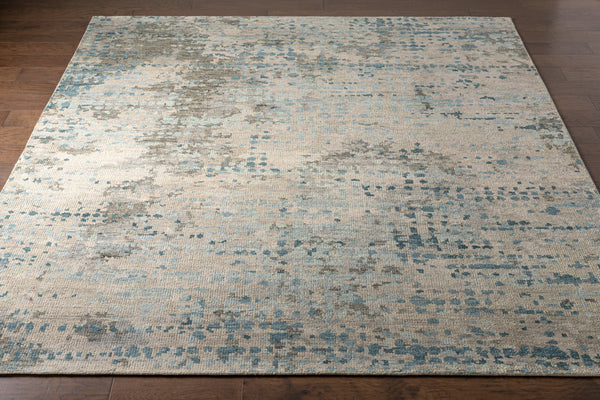 Biscayne BSY-2308 8' x 10' Handmade Rug BSY2308-810  Deep Teal, Sage, Medium Green, Dusty Sage, Charcoal Surya