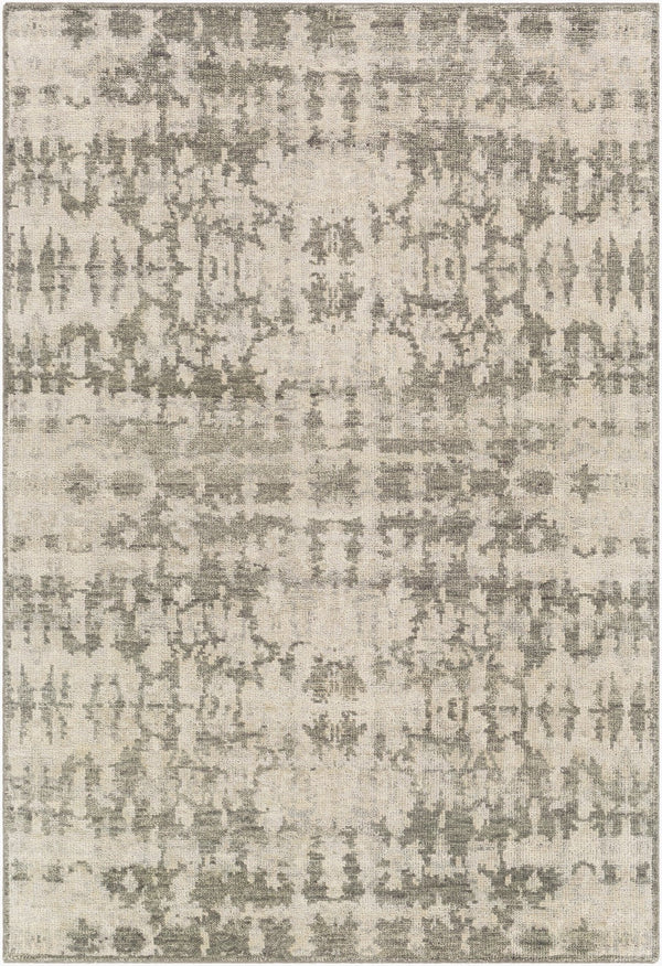Surya Biscayne Handmade 2' X 3' Wool Rug - Luxurious Medium Pile With Fringe, Perfect For Any Room Ivory Nz Wool Bsy2309-23