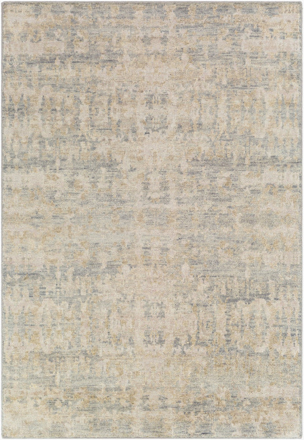 Surya Biscayne Handmade 2' X 3' Wool Rug - Luxurious Medium Pile With Fringe, Perfect For Any Room Charcoal Nz Wool Bsy2310-23