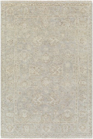 Surya Biscayne Handmade 2' X 3' Wool Rug - Luxurious Medium Pile With Fringe, Perfect For Any Room Light Slate Nz Wool Bsy2313-23