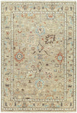 Biscayne BSY-2314 6' x 9' Handmade Rug BSY2314-69  Tan, Dark Brown, Yellow, Rose, Light Green, Light Gray Surya