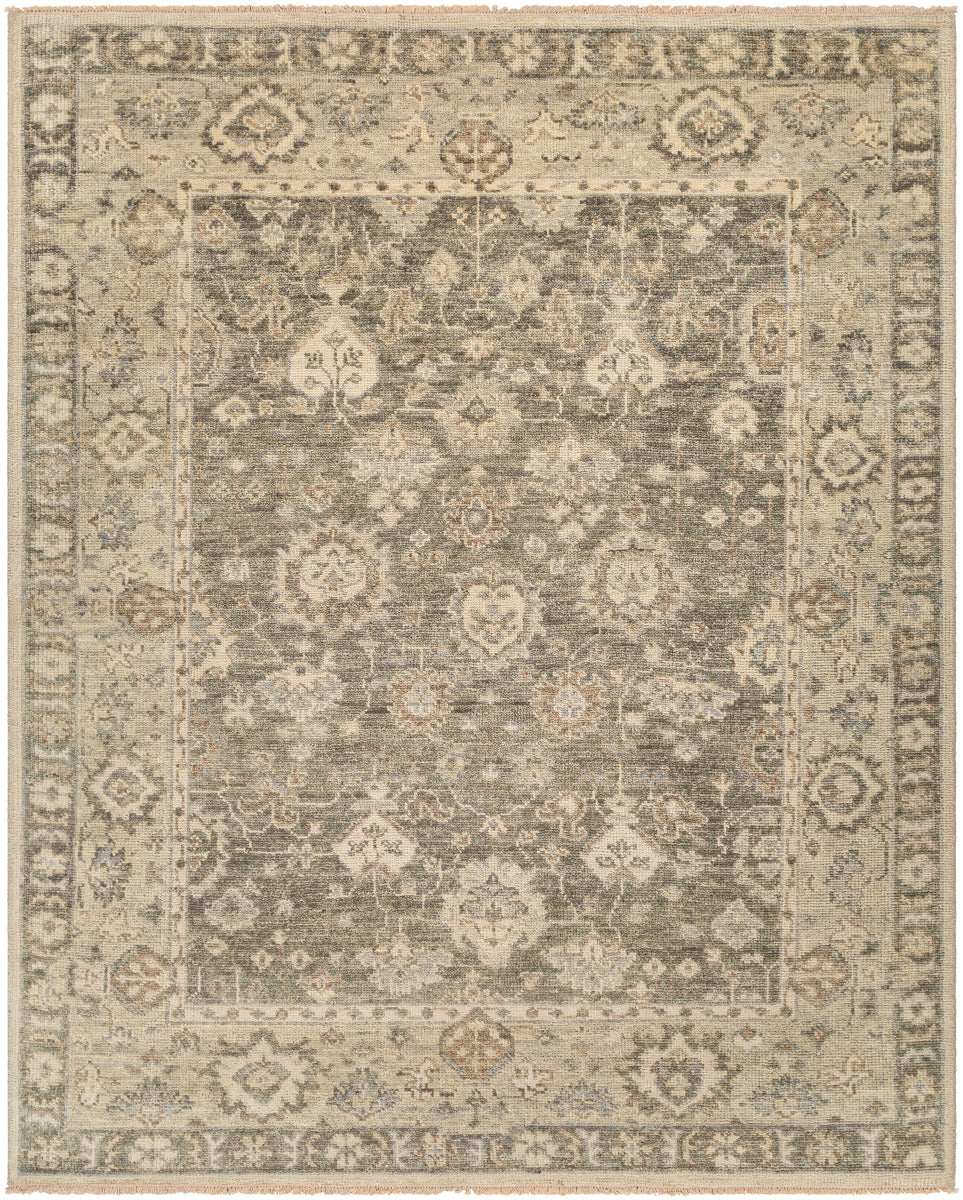 Biscayne BSY-2316 9' x 12' Handmade Rug BSY2316-912  Olive, Sage, Ivory, Brown, Light Slate Surya