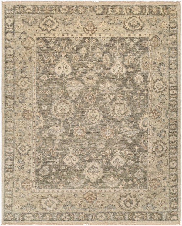 Surya Biscayne Handmade 2' X 3' Wool Rug - Luxurious Medium Pile With Fringe, Perfect For Any Room Olive Nz Wool Bsy2316-23
