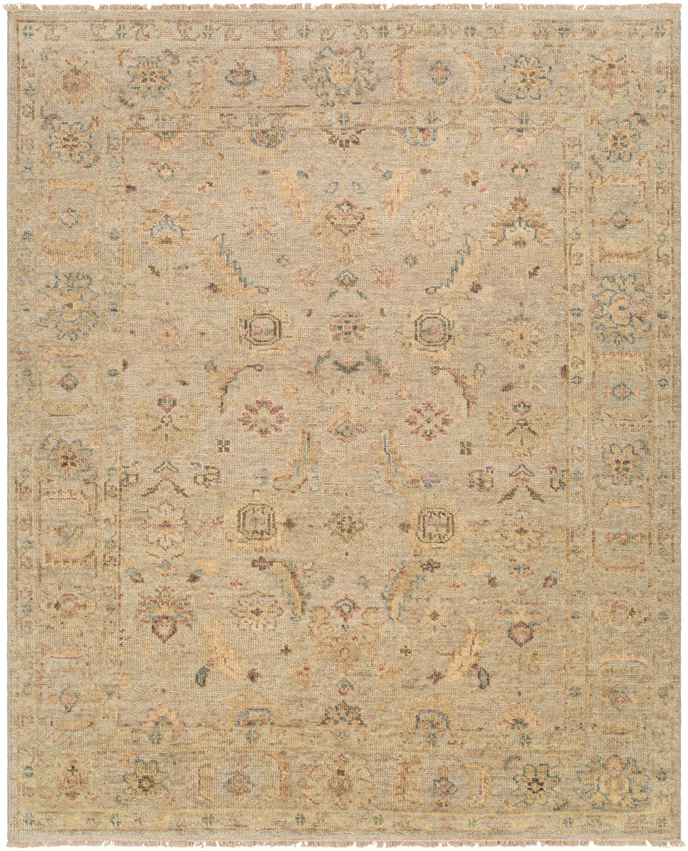 Biscayne BSY-2317 9' x 12' Handmade Rug BSY2317-912  Ivory, Taupe, Beige, Medium Brown, Mauve Surya