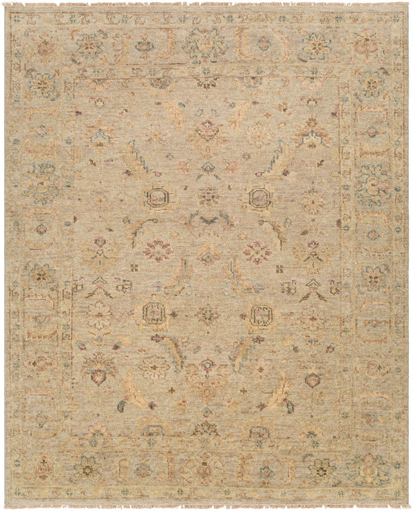 Biscayne BSY-2317 9' x 12' Handmade Rug BSY2317-912  Ivory, Taupe, Beige, Medium Brown, Mauve Surya