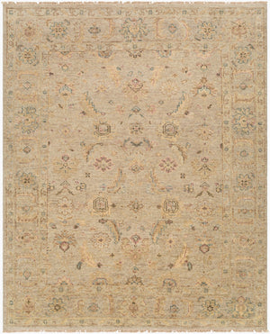 Surya Biscayne Handmade 2' X 3' Wool Rug - Luxurious Medium Pile With Fringe, Perfect For Any Room Ivory Nz Wool Bsy2317-23
