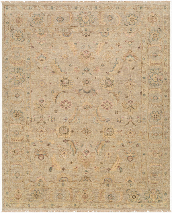 Surya Biscayne Handmade 2' X 3' Wool Rug - Luxurious Medium Pile With Fringe, Perfect For Any Room Ivory Nz Wool Bsy2317-23
