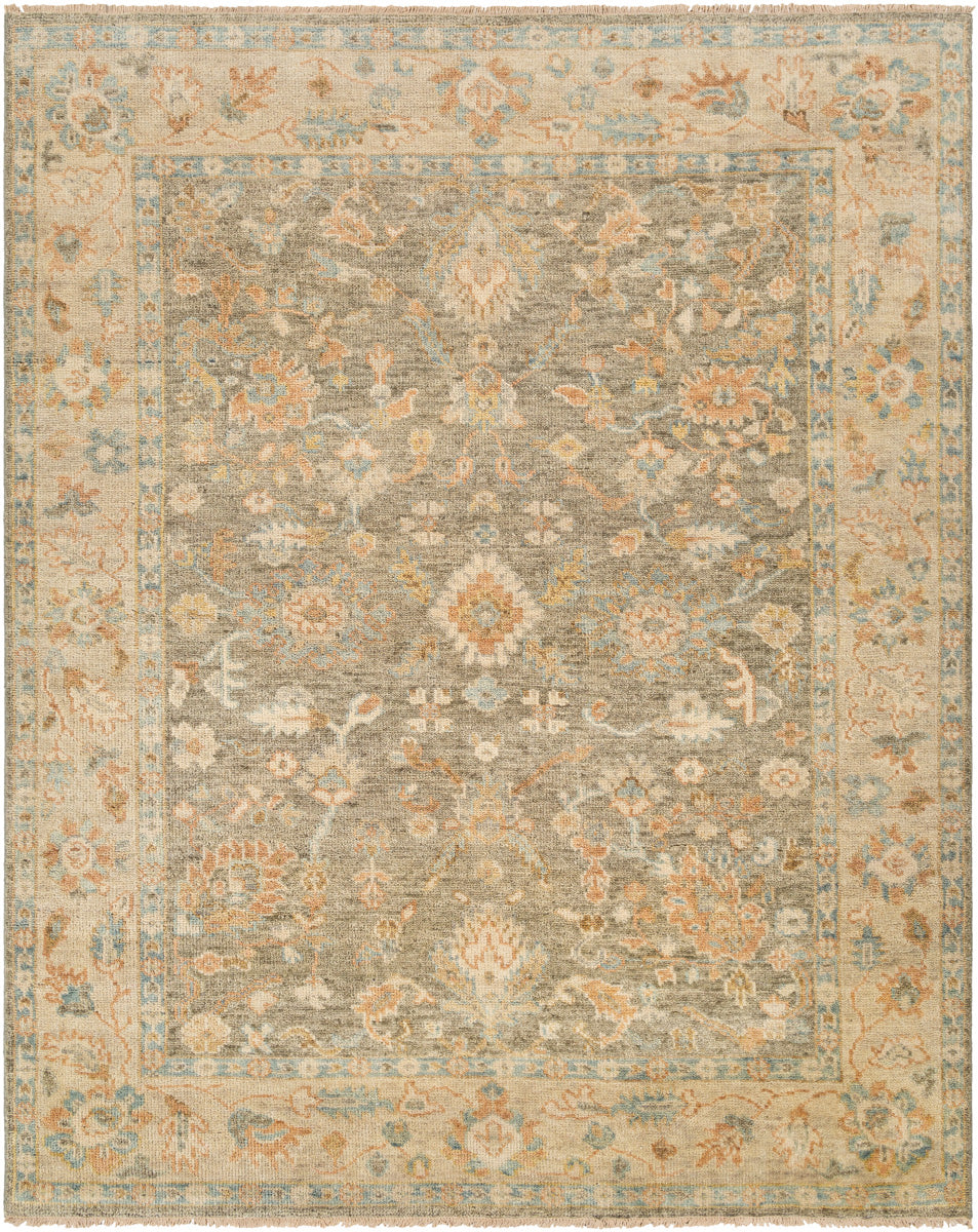 Biscayne BSY-2318 9' x 12' Handmade Rug BSY2318-912  Medium Gray, Olive, Beige, Ice Blue, Light Brown, Tan Surya