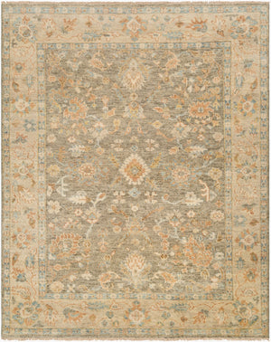 Surya Biscayne Handmade 2' X 3' Wool Rug - Luxurious Medium Pile With Fringe, Perfect For Any Room Medium Gray Nz Wool Bsy2318-23