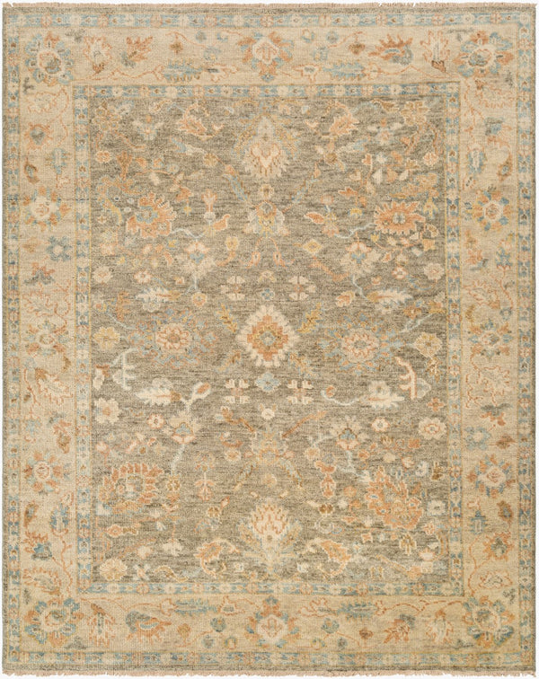 Surya Biscayne Handmade 2' X 3' Wool Rug - Luxurious Medium Pile With Fringe, Perfect For Any Room Medium Gray Nz Wool Bsy2318-23