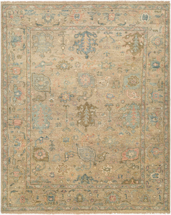 Surya Biscayne Handmade 2' X 3' Wool Rug - Luxurious Medium Pile With Fringe, Perfect For Any Room Ice Blue Nz Wool Bsy2319-23