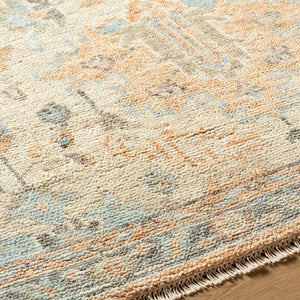 Surya Biscayne Handmade 2' X 3' Wool Rug - Luxurious Medium Pile With Fringe, Perfect For Any Room Burnt Orange Nz Wool Bsy2320-23