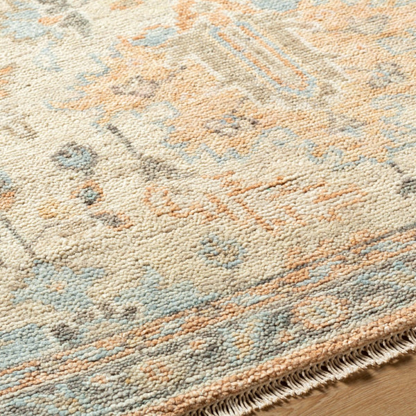 Surya Biscayne Handmade 2' X 3' Wool Rug - Luxurious Medium Pile With Fringe, Perfect For Any Room Burnt Orange Nz Wool Bsy2320-23