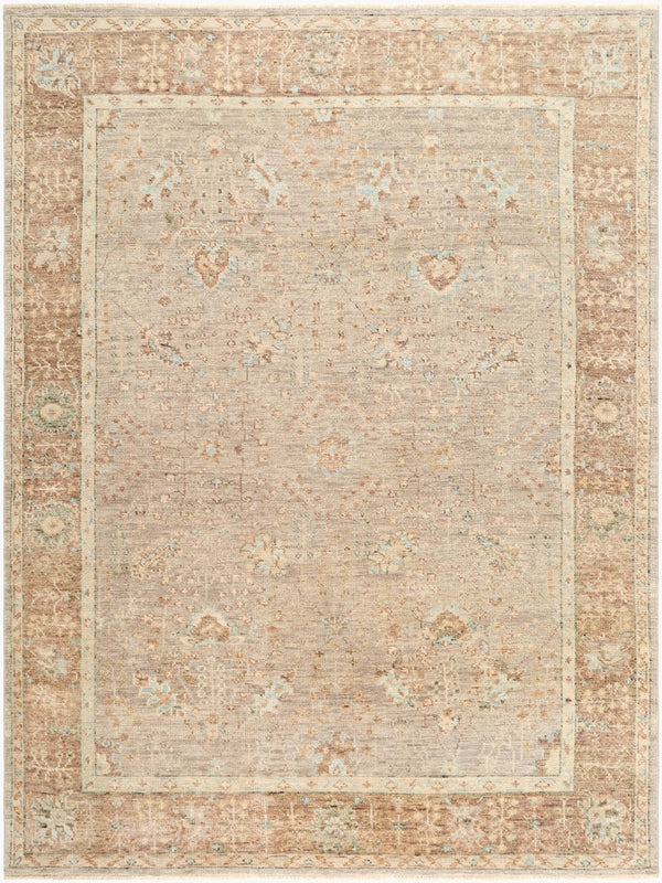 Surya Biscayne Hand Knotted Wool Accent Rug with Fringe Traditional Entryway Decor 6' x 9' Rectangle BSY2325-69