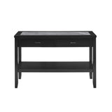 Steve Silver Garvine Sintered Stone Sofa Table - Black, 18.25 x 47.00 x 30.00