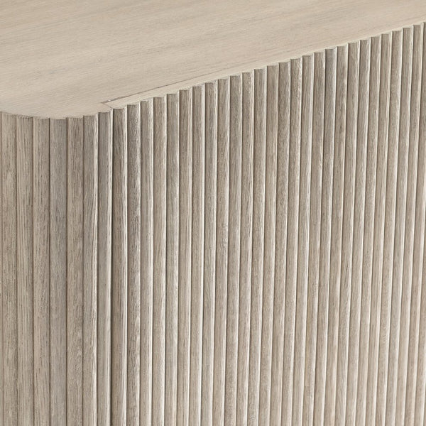 Bernhardt Bernhardt Lucerne Wire-brushed Oak Media Credenza with Reeded Surround and Cable Management 393880