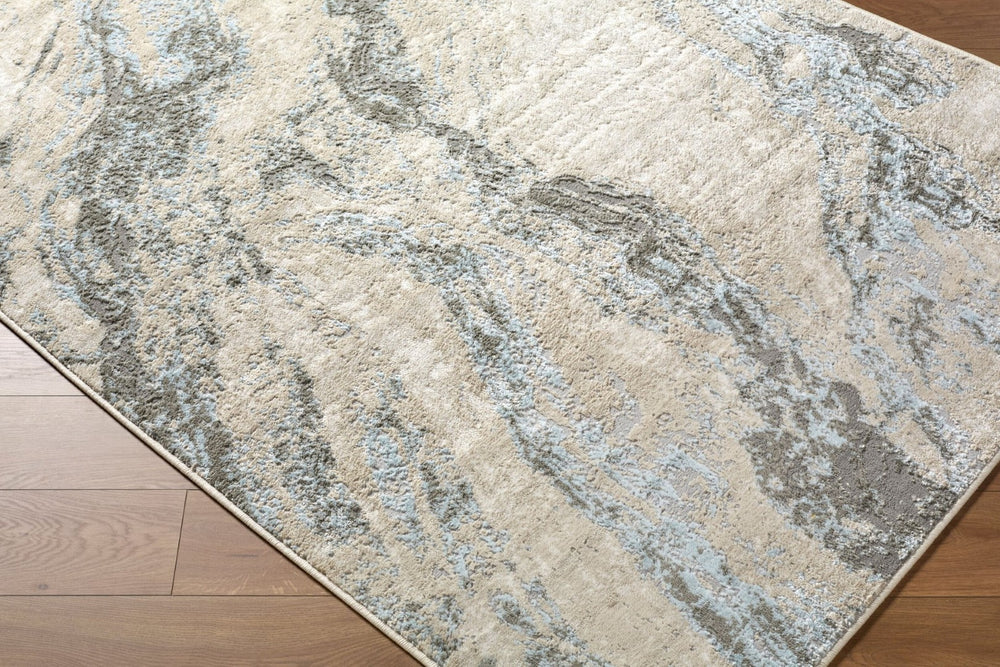Livabliss Amman Machine Woven Polypropylene Area Rug Mid-century Modern Living Room Floor Accent Beige, Cream 7'10" x 10' BTA2303-71010