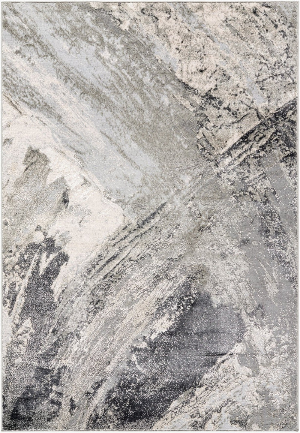 Livabliss Amman Machine Woven Polypropylene Area Rug Mid-century Modern Style for Living Rooms Charcoal, Light 7'10" x 10' BTA2304-71010