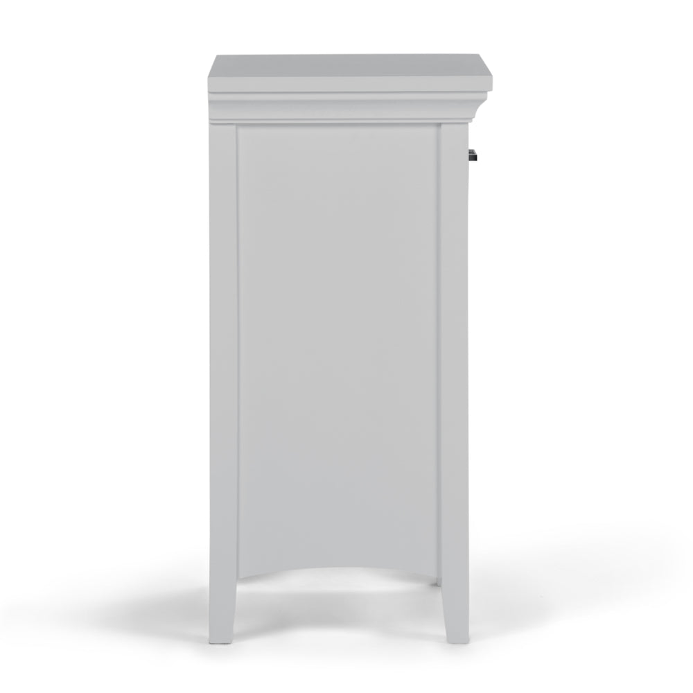 English Elm Avington Laundry Hamper - Stylish Pure White Storage Solution For Compact Spaces & Modern Homes B136P158507