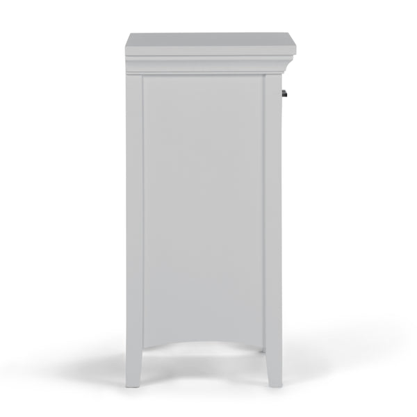 English Elm Avington Laundry Hamper - Stylish Pure White Storage Solution For Compact Spaces & Modern Homes B136P158507