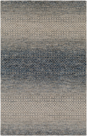 Surya Bethesda 2' X 3' Handmade Wool Rug - Vibrant Bohemian Style, Hand-knotted, Timeless Charm For Your Home Dark Blue Wool,Viscose Btd2302-23