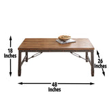 Steve Silver Ashford 3-Piece Pine & Iron Table Set in Brown Color